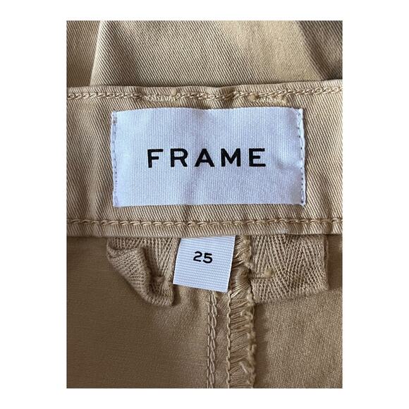 Frame Shorts High Waist patch pockets utility tan size 25 - Picture 3 of 6